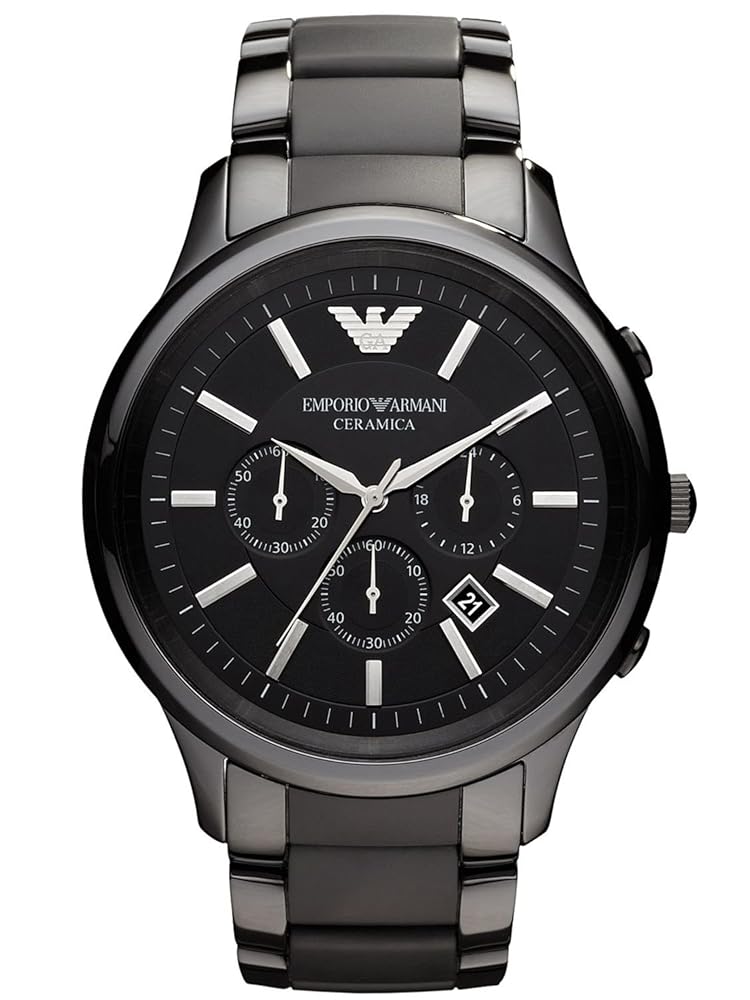 Emporio Armani Men's Watch (Black Dial Black Colored Strap